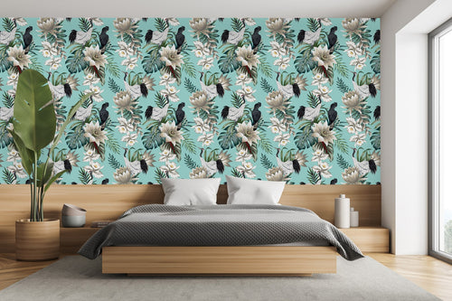 Birds and Flowers Wallpaper