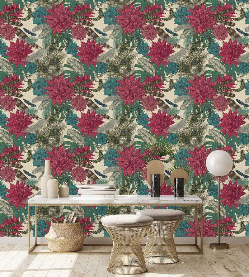 Peacocks Feathers Wallpaper
