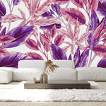 Pink and Violet Leaves Wallpaper