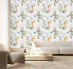 Watercolored Little Flowers Wallpaper