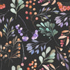 Dark Wallpaper with Berries and Leaves