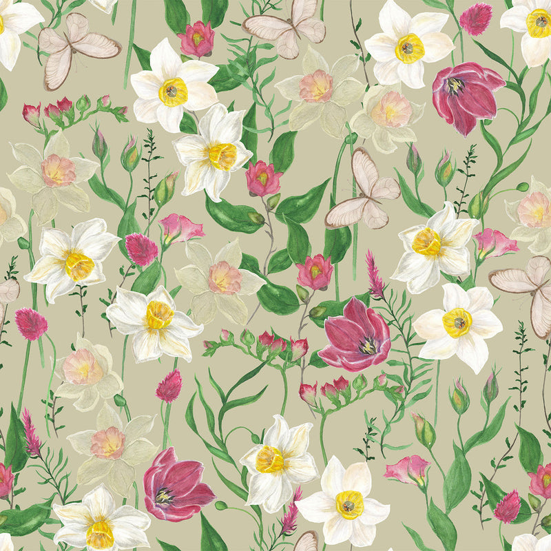 Narcissus Floral Wallpaper