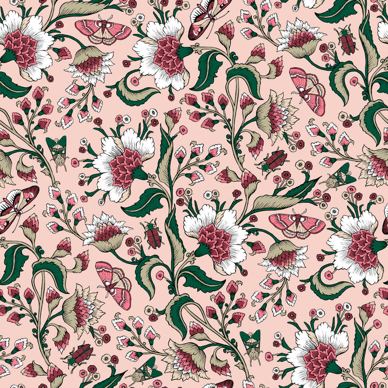 Pink Indian Pattern Wallpaper