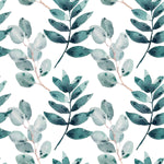 Voguish Dark Green Leaves Wallpaper Smart
