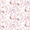 Pink Leaves and Butterflies Wallpaper