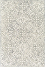 Malmesbury Embossed Cream/Blue Wool Rug