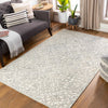 Malmesbury Embossed Cream/Blue Wool Rug