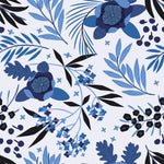 Fashionable Dark Blue Floral Wallpaper Smart