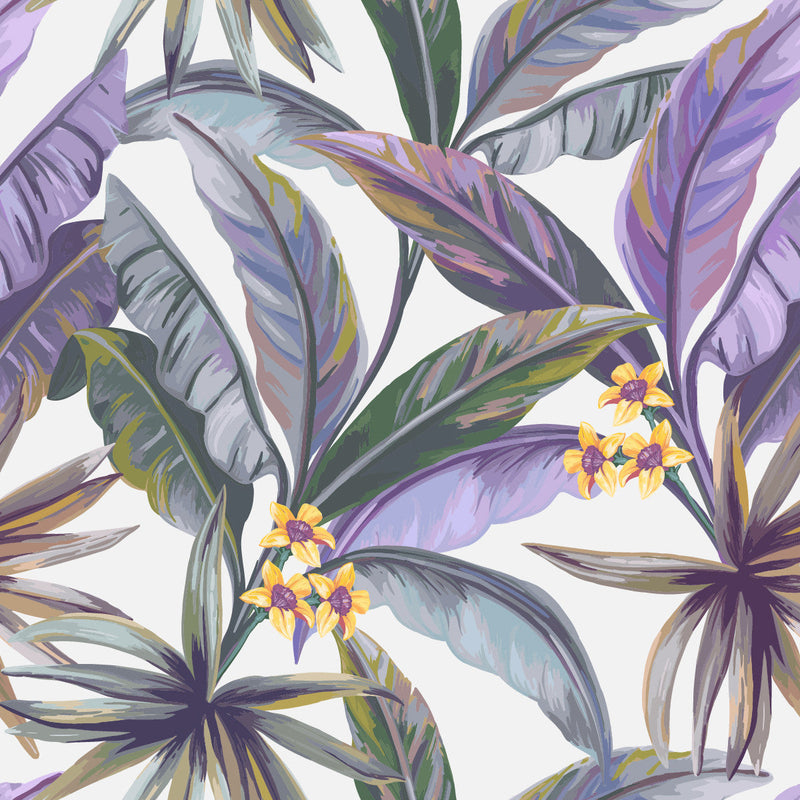 Purple Palm Leaves Wallpaper