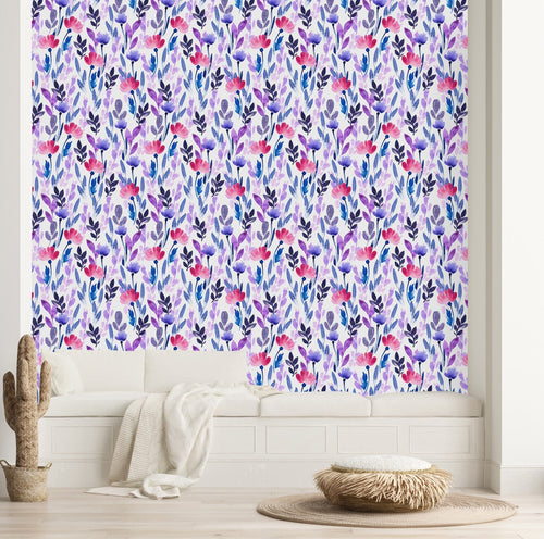 Purple and Blue Leaves Wallpaper