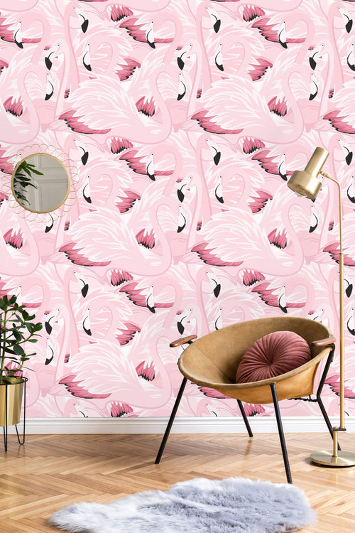 Exotic Pink Flamingo Wallpaper
