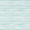 Round Tablecloth in Nelson Cancun Blue Horizontal Watercolor Stripe