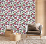 Red and Violet Flowers Wallpaper