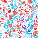 Red and Blue Leaves Wallpaper