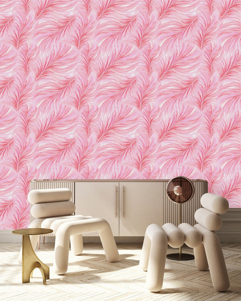 Pink Feather Wallpaper