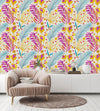 Voguish Brightly Leaves Wallpaper Chic