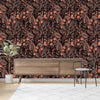 Brown Floral Wallpaper
