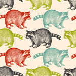 Multicolored Raccoons Wallpaper