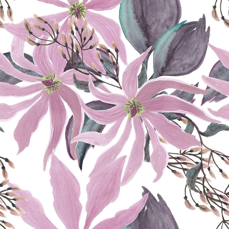 Stylish Exotic Flowers Wallpaper Smart
