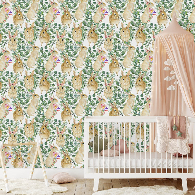 Hares  Pattern Wallpaper