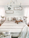 Farmhouse Stripe Cotton Reversible Comforter Set