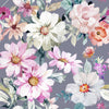 Grey Floral Wallpaper