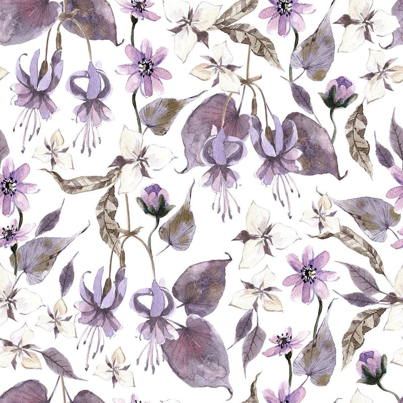 Modish Purple Leaves Wallpaper Smart