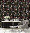 Floral Embroidery Wallpaper