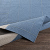Blue Hanwood Wool Blend Braided Area Rug