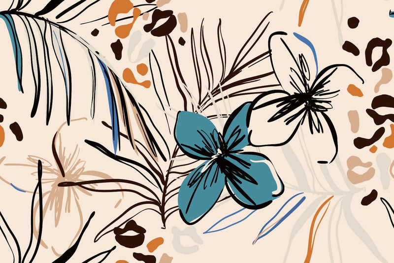Voguish Light Beige Floral Wallpaper