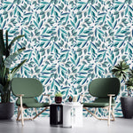 Fashionable Green Leaves Wallpaper Chic