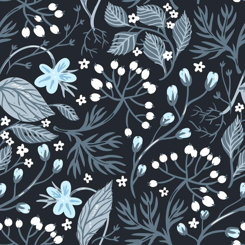 Stylish Flowers and Berries Wallpaper Smart