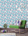 Flowers and Leaves Mix Wallpaper