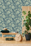 Contemporary Green Monogram Wallpaper