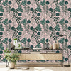 Modish Green Leaves Pattern Wallpaper Tasteful