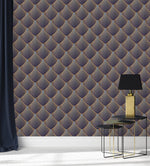 Contemporary Gold Pattern Wallpaper Sophisticated