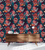Toucans and Protea Wallpaper