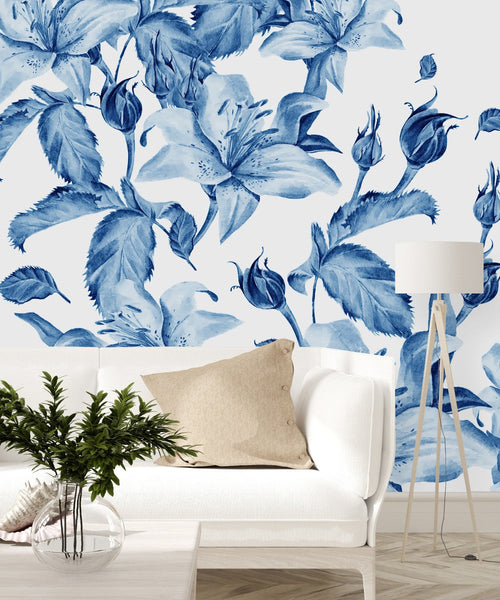 Blue Lilies Wallpaper