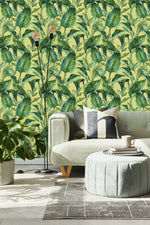 Contemporary Green Plants Wallpaper Smart