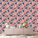 Pink Wallpaper with Protea