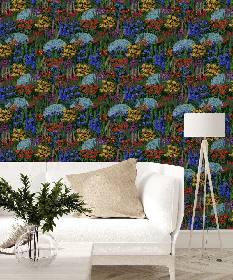 Brightly Wildflowers Wallpaper