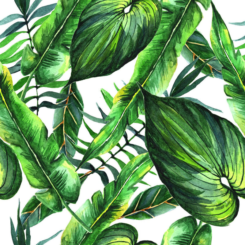 Green Large Leaves Wallpaper