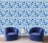 Elegant Blue Floral Wallpaper Vogue