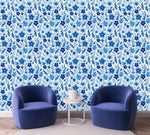 Elegant Blue Floral Wallpaper Vogue
