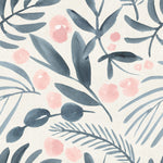 Gray Leaves and Berries Wallpaper
