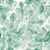 Contemporary Green Watercolor Leaves Wallpaper Tasteful