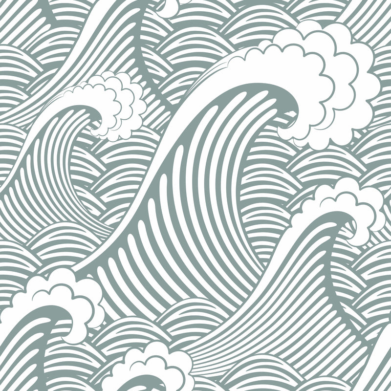 Grey Cute Waves Wallpaper