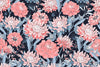Pink Flowers with Grey Leaves Wallpaper