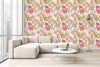 Pink Palms Pattern Wallpaper