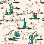 Cactus with Mountains Wallpaper
